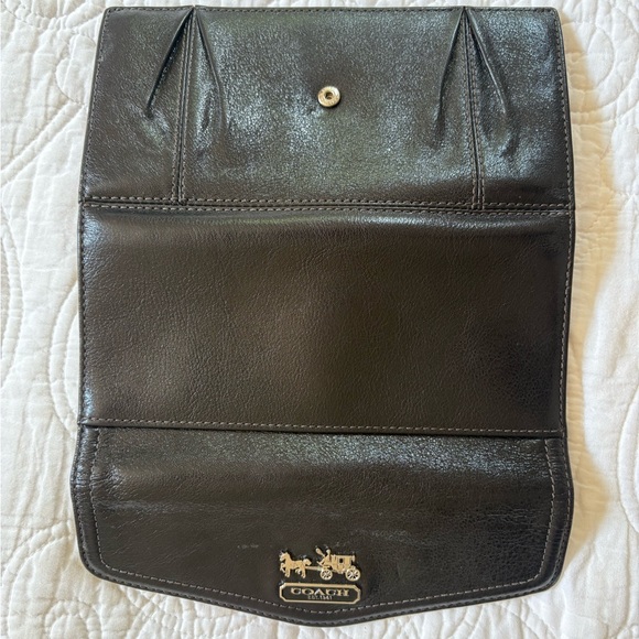 Coach Black Leather Clutch - Picture 3 of 4